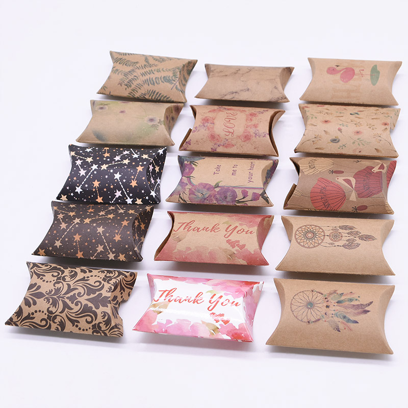 Event Party Box - 10/20/50pcs Kraft Papier Box Kissen Form